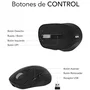 Subblim Comfort Ergo Dual Ratón Ergonómico Inalámbrico Negro